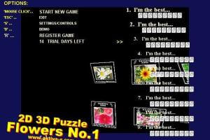 2D 3D Puzzle Flowers No1