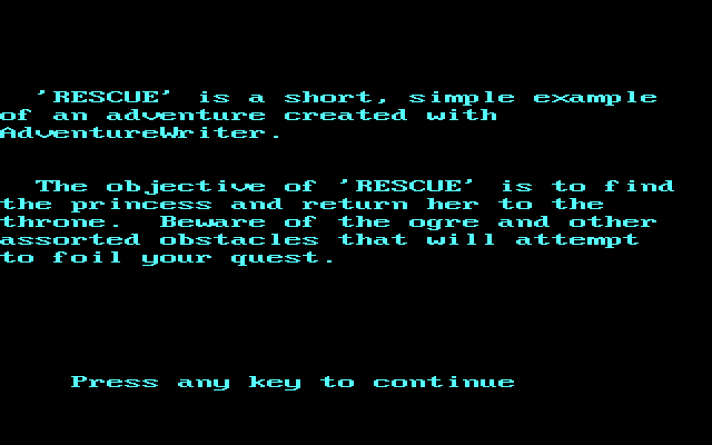 Adventure Writer (included game)