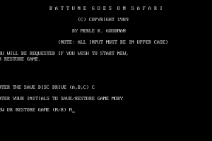 Battune Goes on Safari