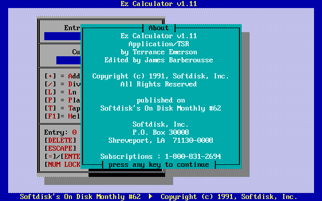 Big Blue Disk #62