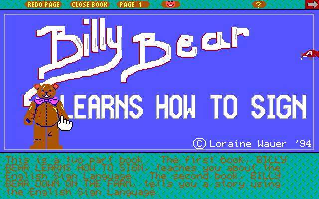 Billy Bear Learns How to Sign