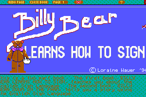 Billy Bear Learns How to Sign
