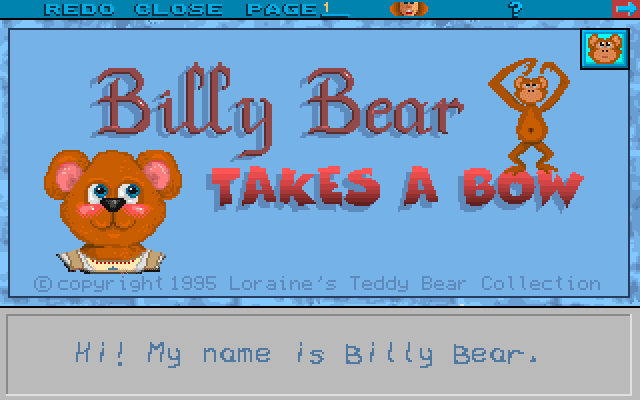 Billy Bear Takes a Bow!