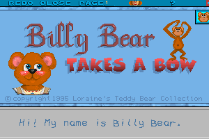 Billy Bear Takes a Bow!