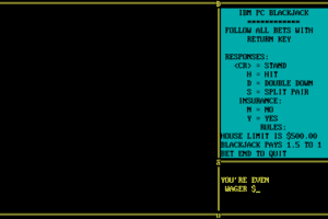 IBM PC Blackjack