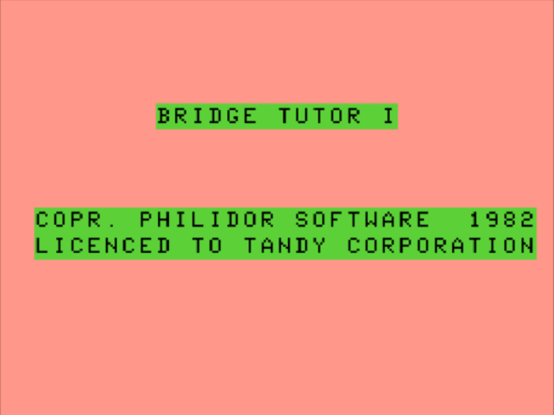 Bridge Tutor 1