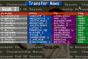 Championship Manager: End of 1994 Season Data Up-date Disk