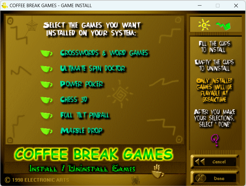Coffee Break Games
