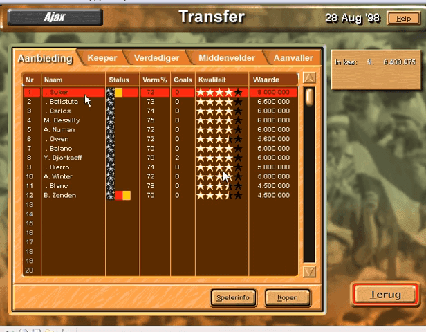 Competitie Manager 98/99