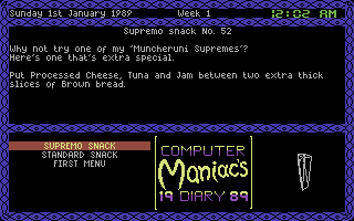 Computer Maniacs 1989 Diary