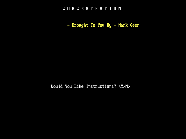 Concentration