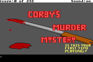 Corby's Murder Mystery