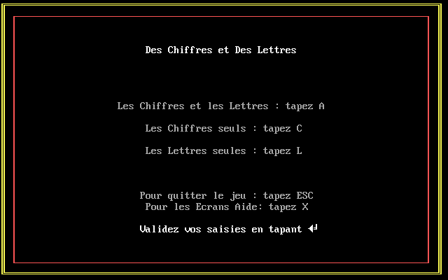 Des Chiffres et des Lettres