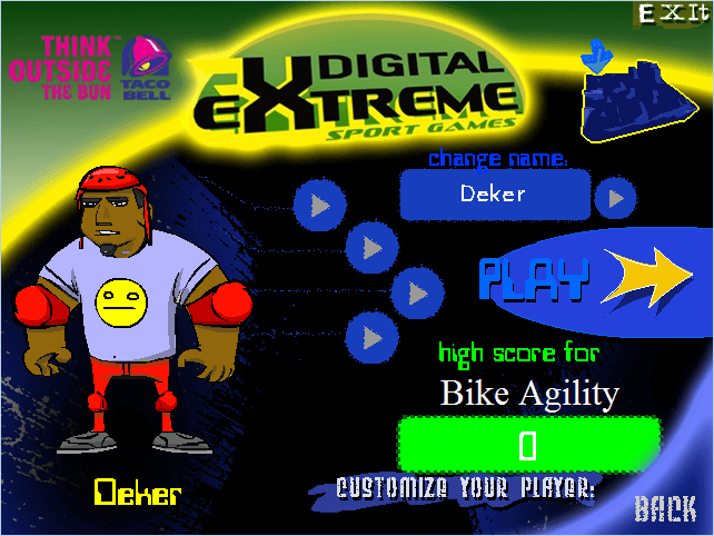 Digital eXtreme Sport Games: Bike Agility