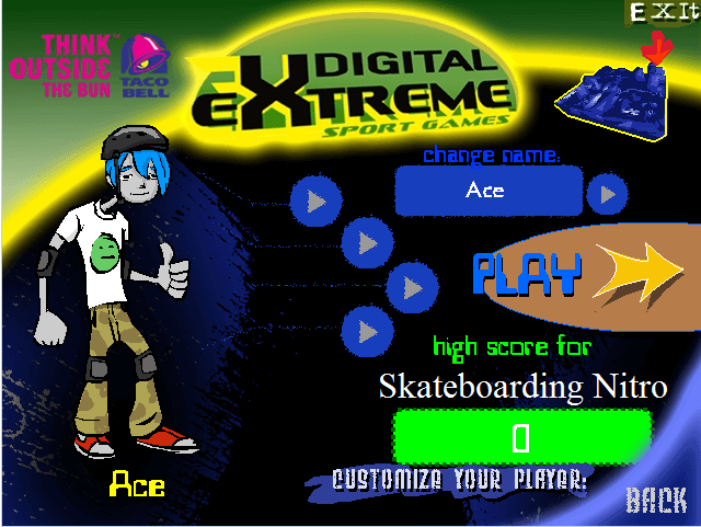 Digital eXtreme Sport Games: Skateboarding Nitro