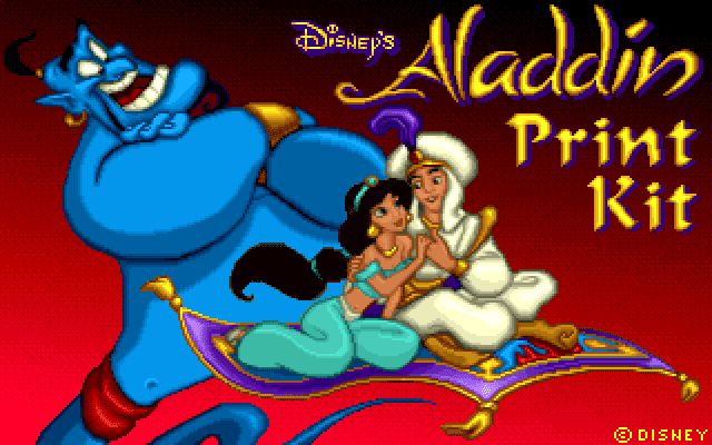 Disney's Aladdin Print Kit