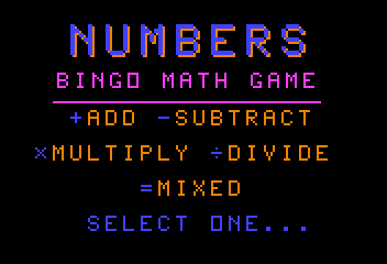 Elementary math / Bingo Math