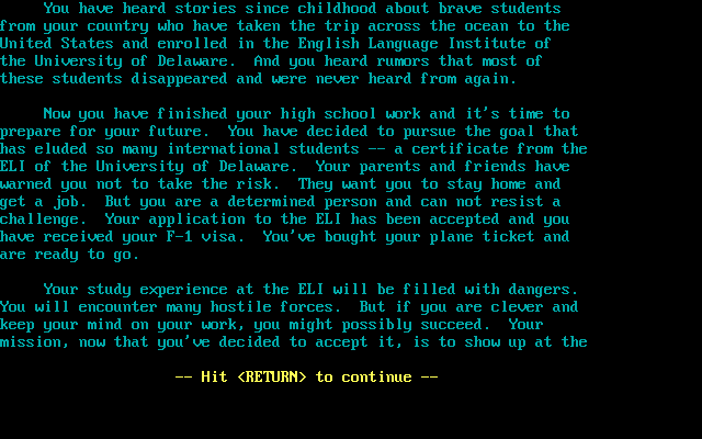 Escape from the ELI