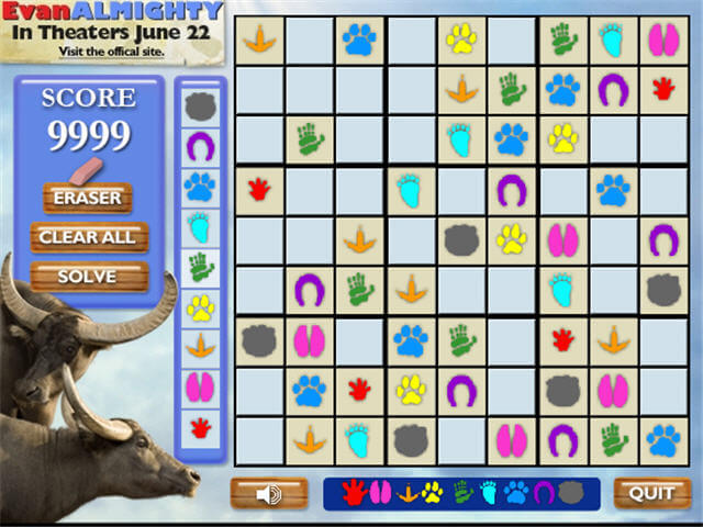 Evan Almighty Animal Sudoku