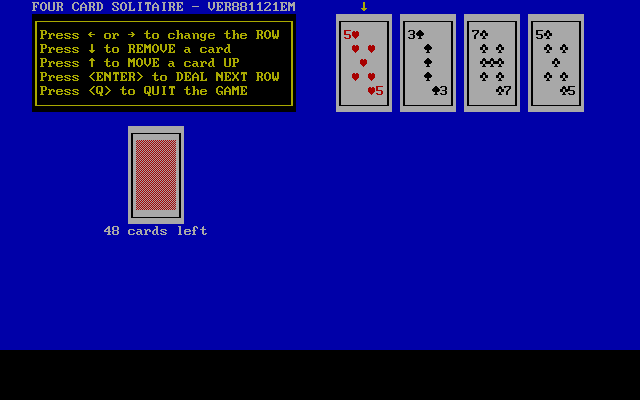 Four Card Solitaire