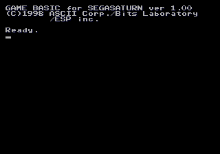 Game Basic for SegaSaturn