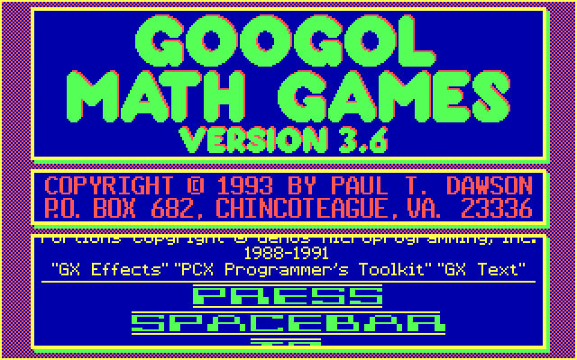 Googol Math Games