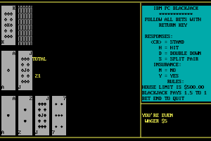IBM PC Blackjack