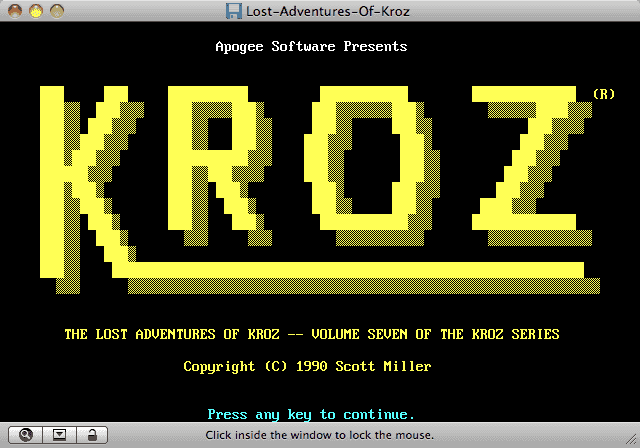 Lost Adventures of Kroz