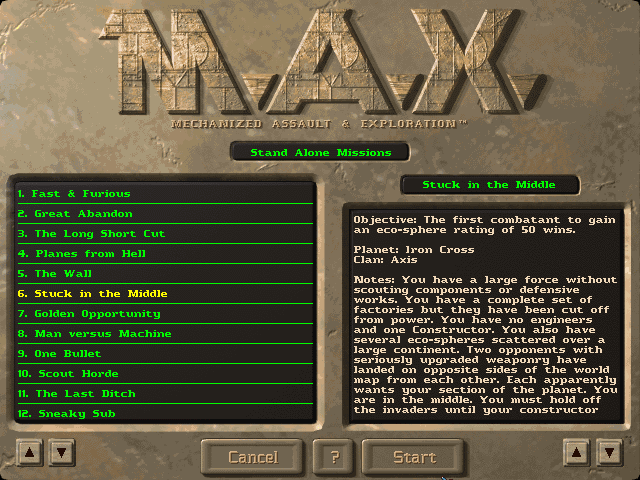 M.A.X.: Mechanized Assault & Exploration