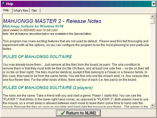 MahJongg Master 2