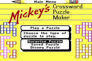 Mickey's Crossword Puzzle Maker