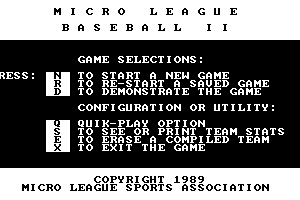 MicroLeague Baseball II