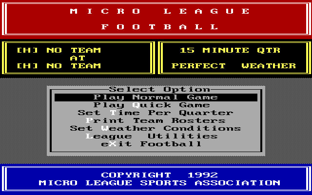 MicroLeague Football: The Coach's Challenge