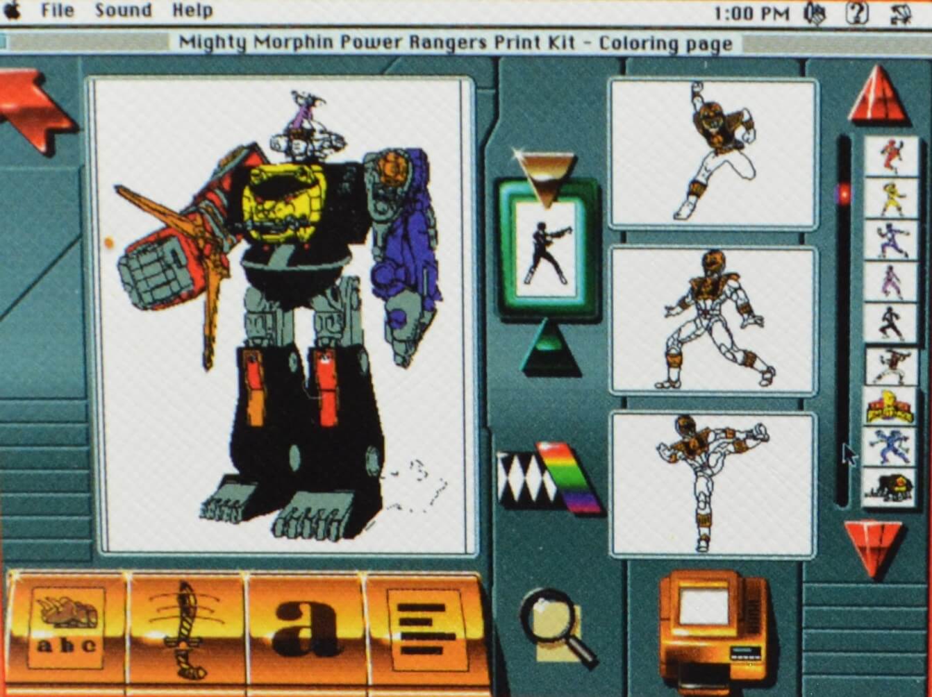Mighty Morphin Power Rangers Print Kit CD-ROM