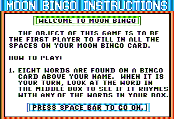 Moon Bingo
