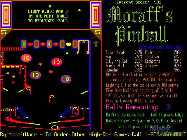 Moraff's Pinball
