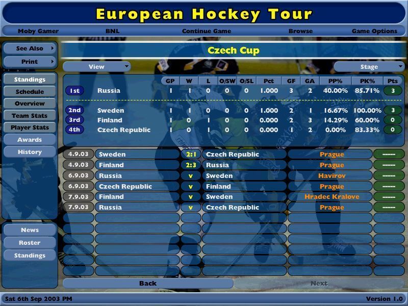 NHL Eastside Hockey Manager