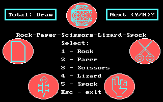 Rock, Paper, Scissors, Lizard, Spock