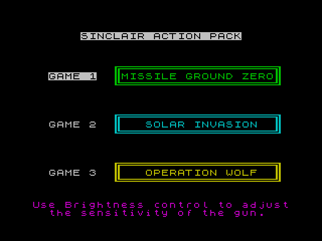 Sinclair Action Pack: Lightgun Games