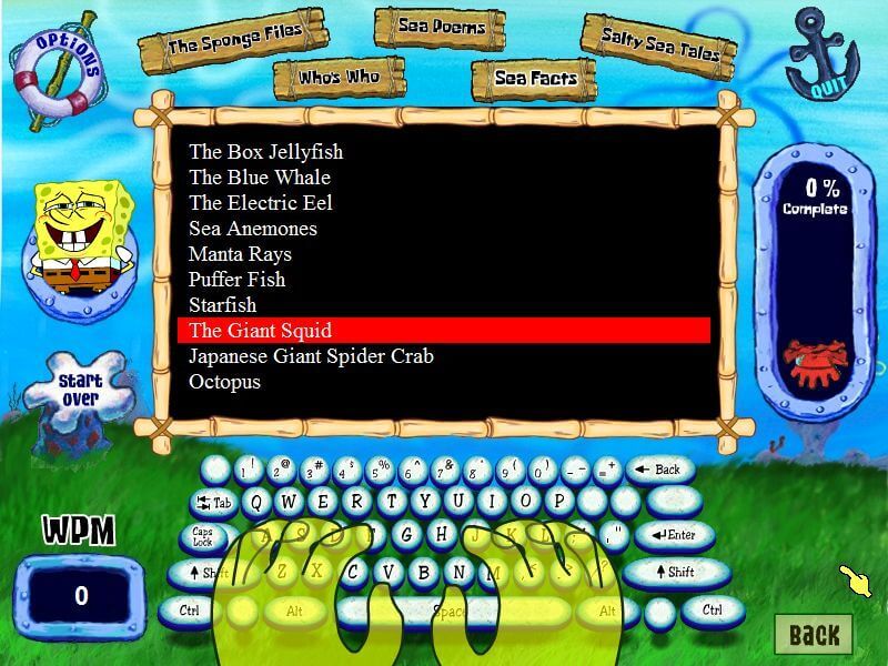 SpongeBob SquarePants: Typing
