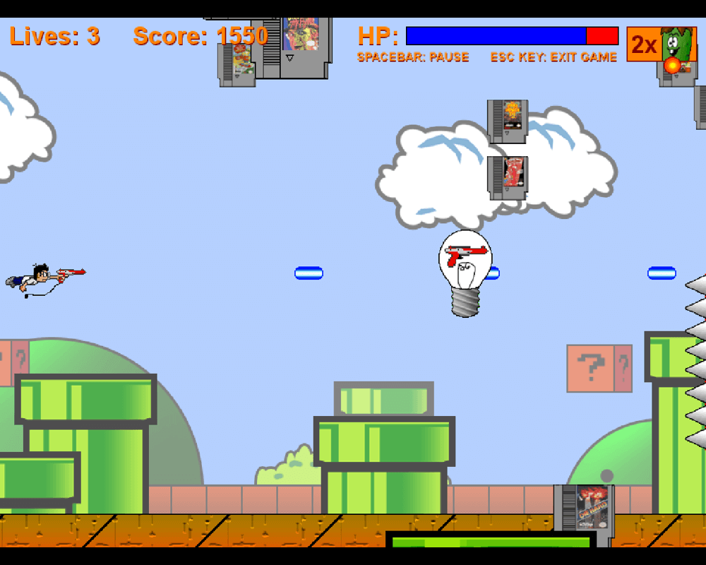 The Angry Video Game Nerd in Pixel Land Blast
