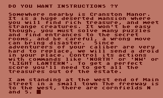 The Cranston Manor Adventure