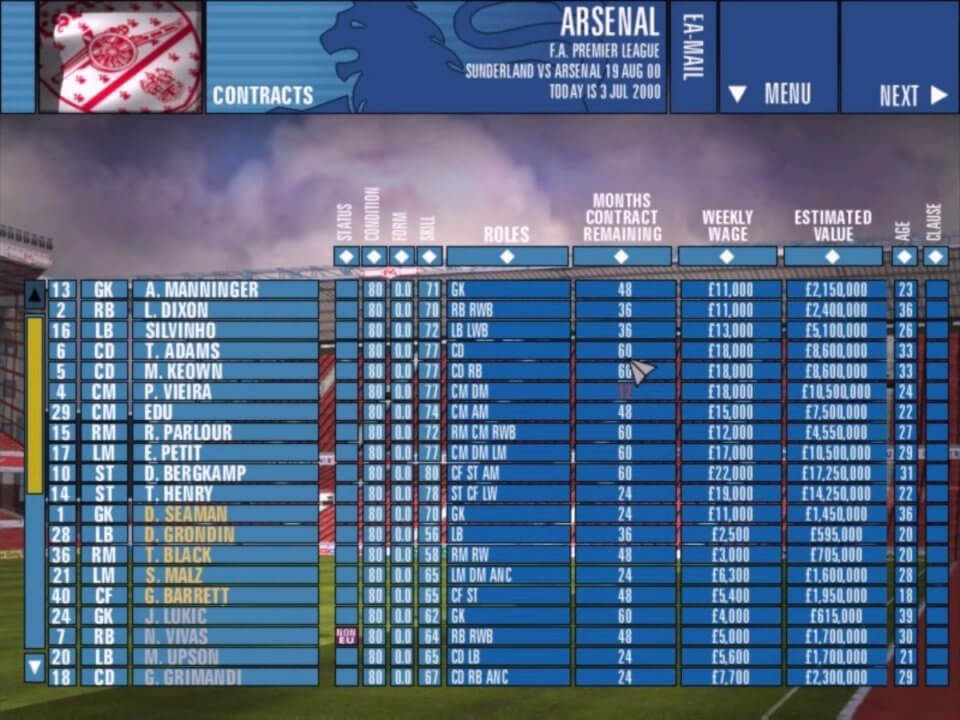 The F.A. Premier League Football Manager 2001