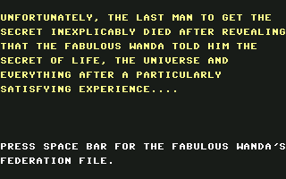 The Fabulous Wanda and the Secret of Life, the Universe, and Everything