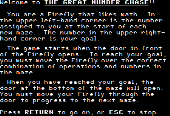 The Great Number Chase