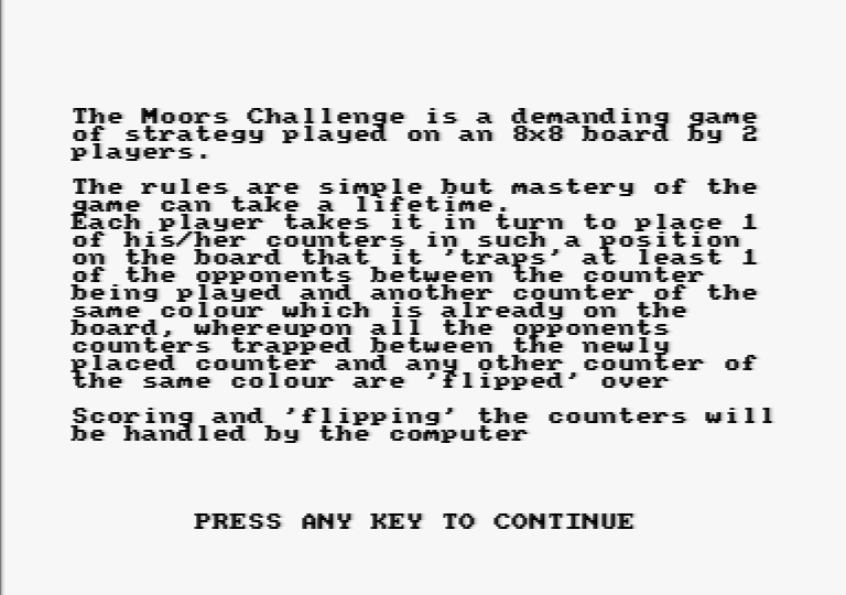 The Moors Challenge