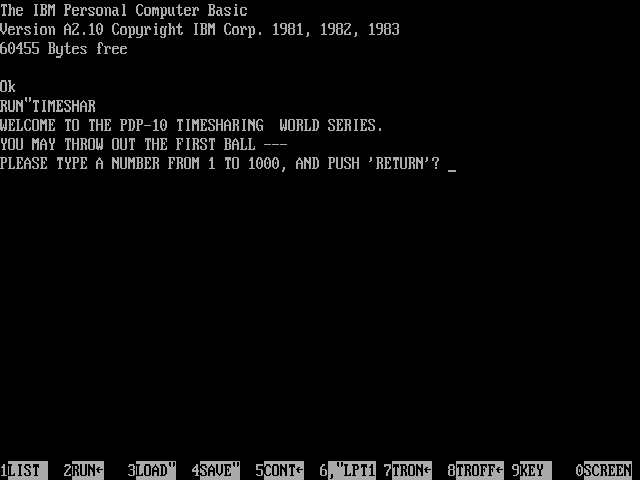 The PDP-10 Timesharing World Series