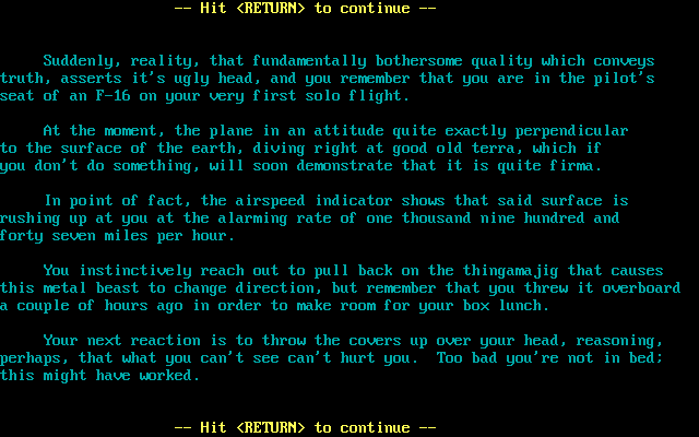 The Pilot, or: A Flight into Fantasy