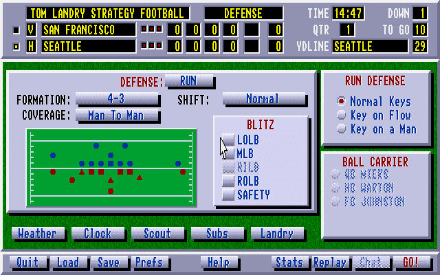 Tom Landry Strategy Football Deluxe Edition
