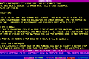 Tommy's Cryptoquips